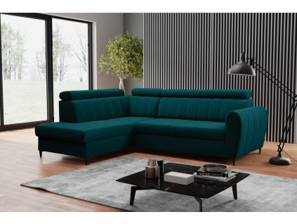 Sedací souprava Faria levá zelenomodrá