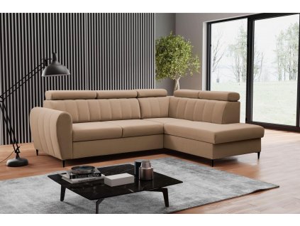 Sedací souprava Faria pravá světle hnědá