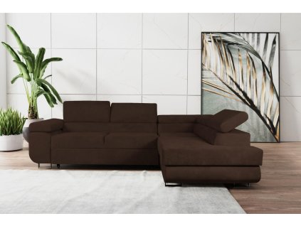 Sedací souprava Dolly P tmavě hnědá