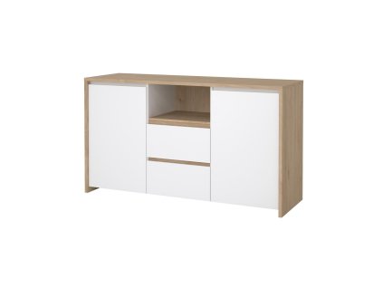 Komoda Nerea 318 jackson hickory/bílý lesk