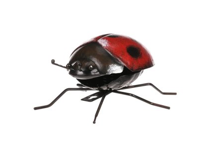 Beruška - kovová zahradní dekorace na pověšení (Barva Červená)