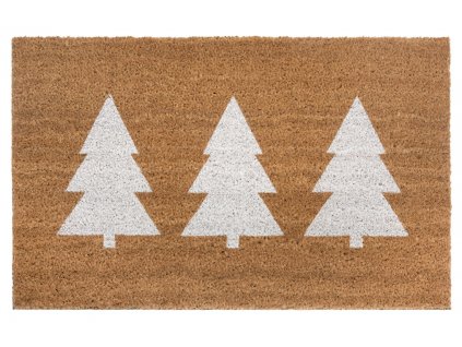 Rohožka 3 stromy bílá 105670 - na ven i na doma (Rozměry koberců 45x75)