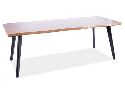Jídelní stůl rozkládací FRISCO 150(210)x90, barva dub artisan/černá