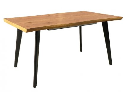 Jídelní stůl rozkládací FRISCO 120(180)x80, barva dub/černá
