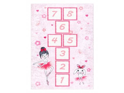 Dětský kusový koberec Junior 51828.802 Ballerina pink (Rozměry koberců 80x150)