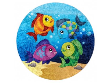 Dětský kusový koberec Junior 51594.801 Ocean (Rozměry koberců 80x80 (průměr) kruh)