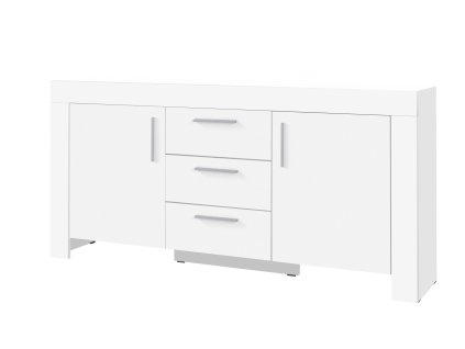 Bílá komoda Cezanne R13 s 3 zásuvkami, moderní design 85x170x42 cm