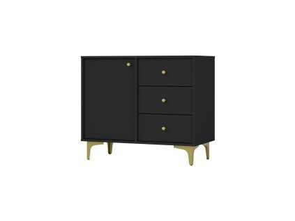 Komoda Tomila 814/1 černý grafit, 83,6 cm, moderní design FALCO