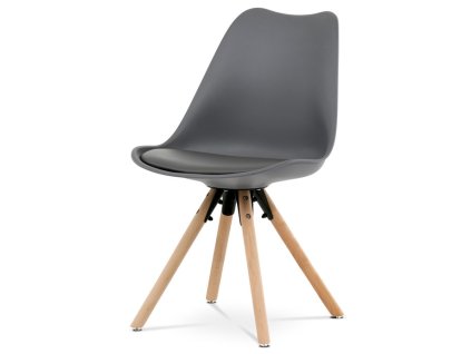 Jídelní židle, šedá, plast, CT-762 GREY (Barva Šedá)