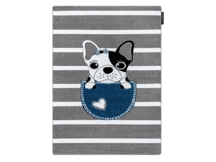 Dětský kusový koberec Petit Bulldog grey (Rozměry koberců 140x190)