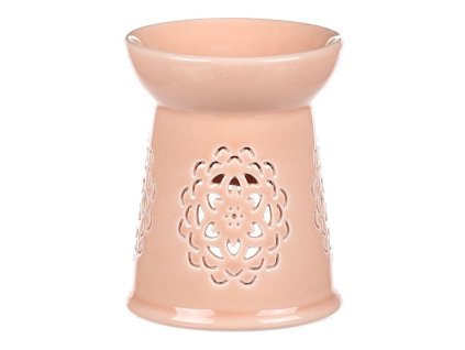 Aromalampa s motivem mandaly, meruňková barva, porcelán (Barva Oranžová)