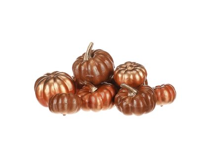 Dýně plastová - mix 2 velikostí a 2 barev, cena za balení (9 ks) (Barva Měděná)