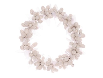 Věneček mini z bobulí, barva bílá. (Barva Bílá)