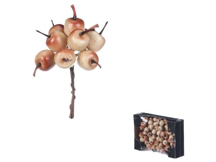 Jablíčka na drátku - béžová, cena za balení (72 ks) (Barva Béžová)