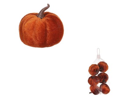 Dýně plastová s látkou, barva hnědá, cena za balení (6 ks) (Barva Hnědá)