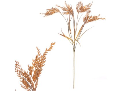 Tráva s klasy - umělý trs, barva krémová (Barva Krémová)