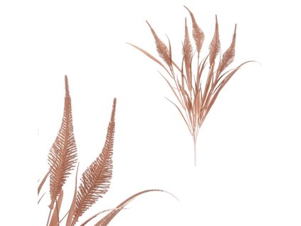 Tráva s klasy - umělý trs, barva hnědá (Barva Hnědá)