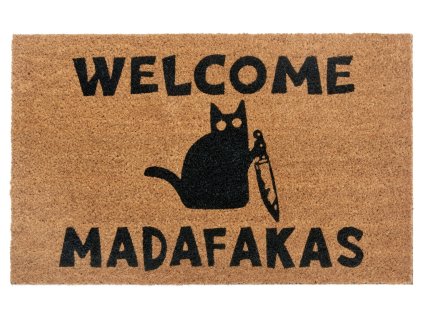 Rohožka Welcome madafakas 105668 - na ven i na doma (Rozměry koberců 45x75)