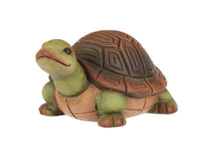 Želva - keramická figurka, vel. L, zeleno-hnědá (Barva Hnědá)