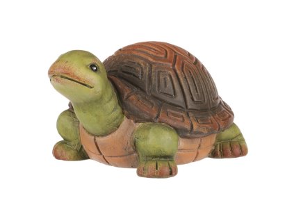 Želva - keramická figurka, vel. M, zeleno-hnědá (Barva Hnědá)