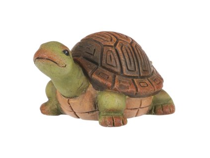 Želva - keramická figurka, vel. S, zeleno-hnědá (Barva Hnědá)