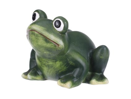 Žába - keramická figurka, vel. L, zelená (Barva Zelená)