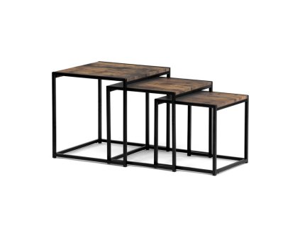 Konferenční stolek 45x45x45cm, mdf, old wood, AF-3003 OLW (Barva Hnědá)