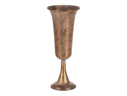 Číše kovová - na postavení, nižší, barva zlatá (Barva Zlatá)