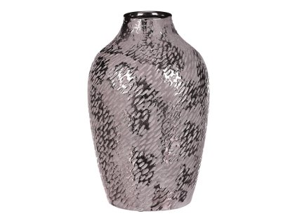 Obal keramický - tvar antické nádoby, střední, barva stříbrná (Barva Stříbrná)