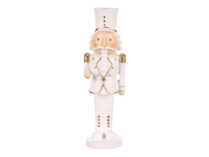 Voják v uniformě - polyresin, vel. L, bílo-zlatý (Barva Bílá)