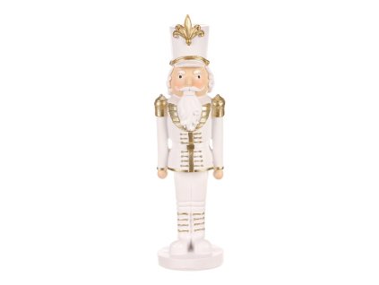 Voják v uniformě - polyresin, vel. M, bílo-zlatý (Barva Bílá)