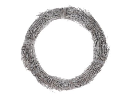 Věnec proutěný - pr. 40 cm, šedý (Barva Šedá)