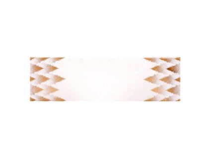 Běhoun - zlaté stromky, 100 % polyester, 40 x 150 cm (Barva Zlatá)