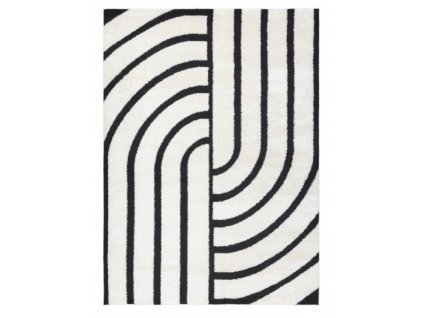 Kusový koberec Mode 8631 geometric cream/black (Rozměry koberců 120x170)