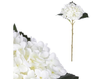 Hortenzie - umělá řezaná, bílá (Barva Bílá)