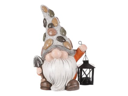 Skřítek - magnesium, lucerna na svíčku, čepice s kamínky (Barva Vícebarevná)