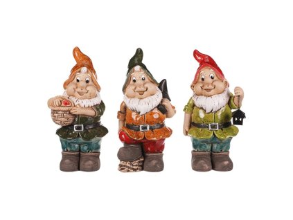 Trpaslík - keramika, mix 3 druhů, cena za 1 ks (Barva Vícebarevná)