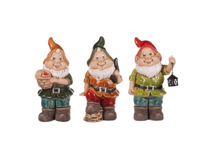 Trpaslík - keramika, mix 3 druhů, cena za 1 ks (Barva Vícebarevná)