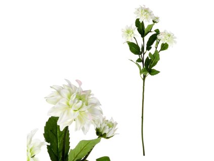 Jiřina - umělá řezaná, bílá barva (Barva Bílá)