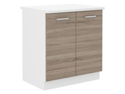 Kuchyňská skříňka Dalton 80-D-2F-ZB bílá/dub sonoma truffle
