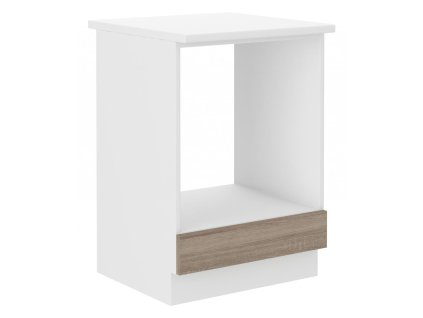 Kuchyňská skříňka Dalton 60-D-GAZ-ZB bílá/dub sonoma truffle