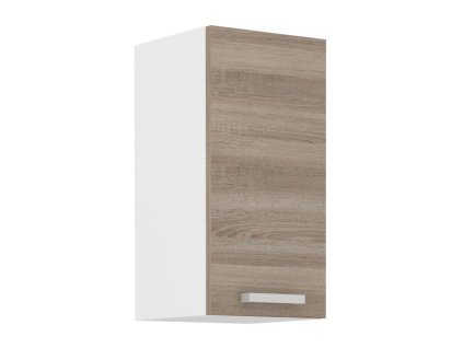 Bílá kuchyňská skříňka Dalton 30-G-1F s dubem sonoma truffle