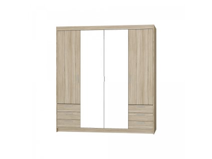 Skříň Enja 4D6S se zrcadlem dub sonoma