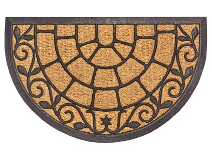 Rohožka Mix Mats Cocos 105559 - na ven i na doma (Rozměry koberců 45x75 půlkruh)
