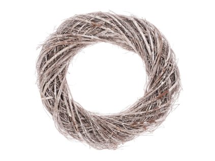 Věnec - jilmové proutí, pr. 35 cm, barva šedo-bílá (Barva Šedá)