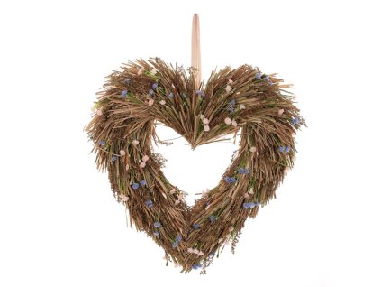 Srdce ze sušených levandulí - větší, s drobnými kvítky (Barva Hnědá)