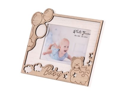 Fotorámeček - pro rozměr 15 x 10 cm, MDF, miminko (Barva Hnědá)