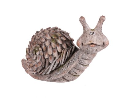 Šnek - zahradní dekorace, magnesium, barva šedá (Barva Šedá)