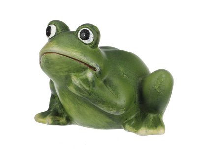 Žába - keramická figurka, vel. M, zelená (Barva Zelená)