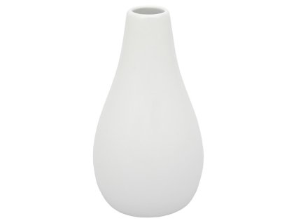 Váza keramická - tvar hruška, bílá (Barva Bílá)